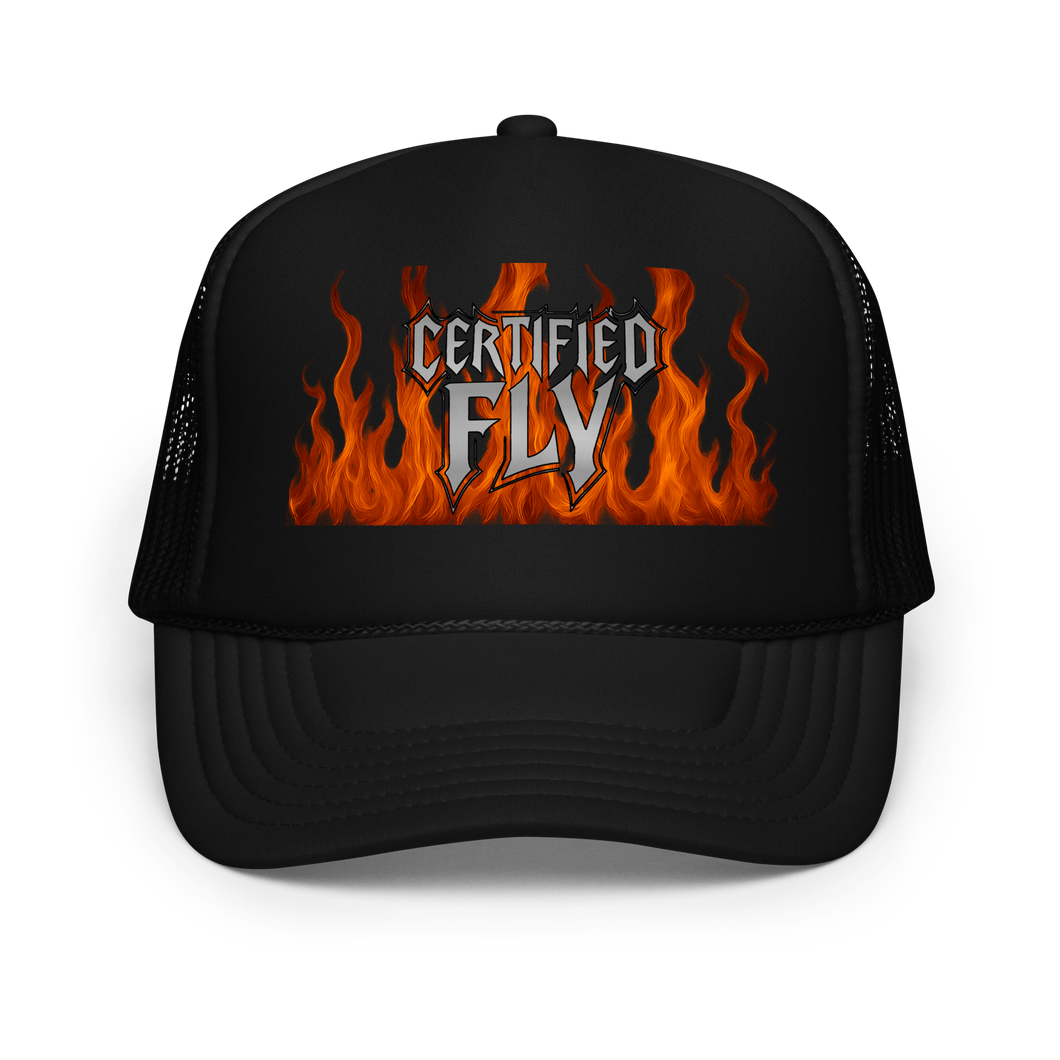 CERTIFIED FLY UNISEX FLAME FOAM TRUCKER HAT